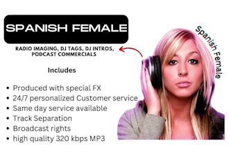 produce spanish female dj drops with fx