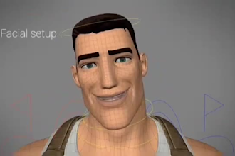 do 3d character,creature rigging,facial rig for animation,game in maya,blender