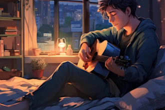 create an original lofi loop, lofi or gif animation