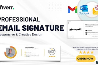 design responsive outlook email footer signature design