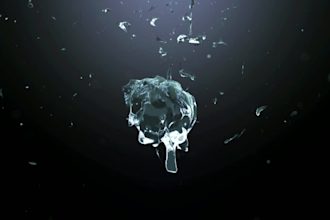 water splash logo reveal