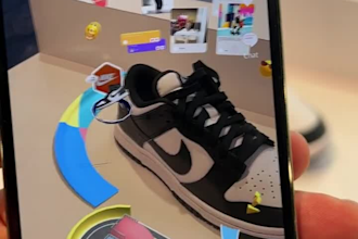 make 3d augmented reality business card, no app , scan qr code, ar,webar