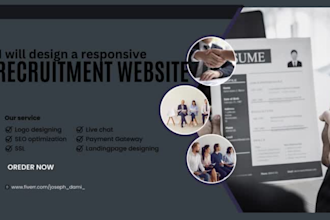 design a responsive recruitment website with a modern functionalities