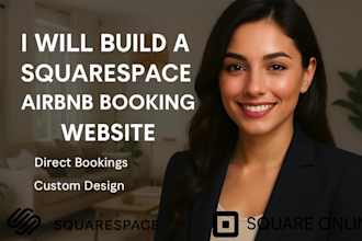 do squarespace airbnb booking website square online property management website