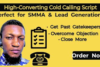 write a high converting cold calling script for smma, lead generation and sales