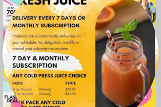 juice menu social media post design that engages your audience