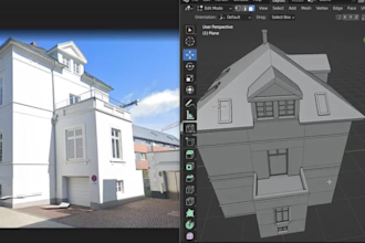 design 3d model of building or 3d environment for printing