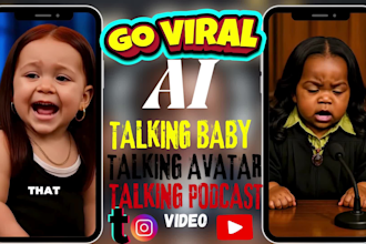 do viral ai baby podcast videos ai baby talking video ai talking avatar reels
