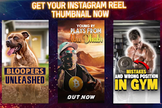 design instagram reels thumbnail or reels cover quickly