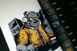 create artwork with detail for apparel brand tshirt design