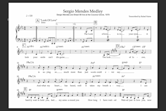 do a transcription and create the lead sheet of any song