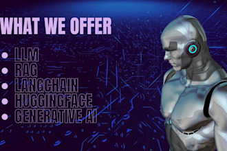 develop ai chatbots with llm, rag, langchain, and huggingface