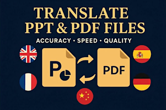 professionally translate presentations and documents PPT, PDF