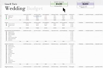 design wedding planner spreadsheet budget google excel spreadsheet tracker vba