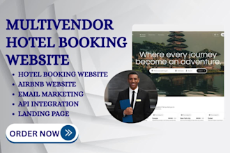 build multivendor hotel booking website, vacation rentals, airbnb website design