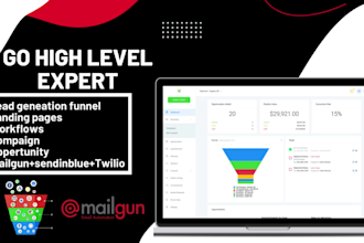 build go high level  sales funnel, setup go high level