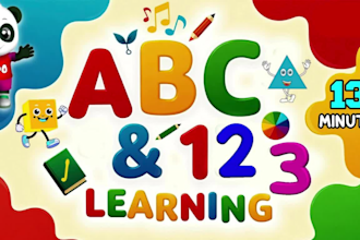 create fun and  educational kids learning videos in baby shark style