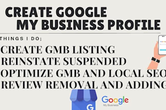 create google my business profile and optimize gmb listing for maps ranking