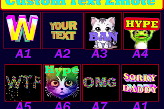 custom animated text emote