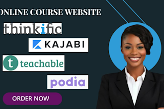 kajabi website design kajabi sale funnel thinkific teachable podia