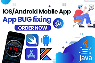 fix mobile app bugs from android app and ios app