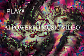 create a unique, striking, breathtaking, ai music video