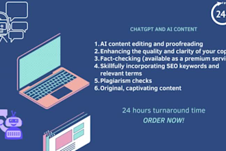 professionally edit and rewrite your ai and chatgpt content