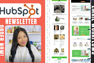 setup hubspot crm newsletter campaign website integration landing page design