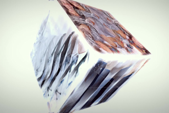 make 3d cube logo reveal with 15 product image animation