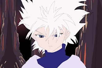 make  2d animated music video, anime fighting style, short film comic,meme
