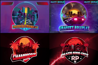 design roleplay logo, discord server, fivem server animation