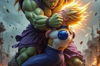 make realistic goku vs broly animated battles using ai