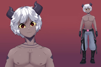 draw rig 2d vtuber model vtube vtuber character vtuber commission live2d anime