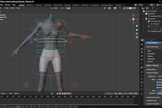 rig 3d game and asset model in maya blender unity unreal engine for animation