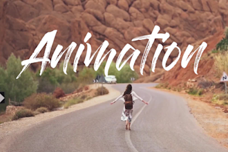 animate text and handwritten logo