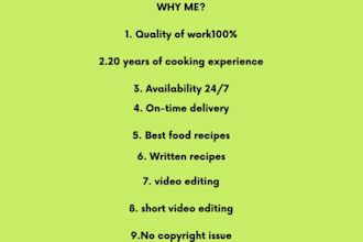 create tasty food recipes