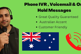 voice an australian male phone message, IVR, or voicemail