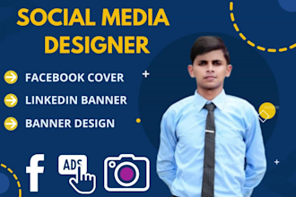 create a professional linkedin banner, twitter youtube facebook cover