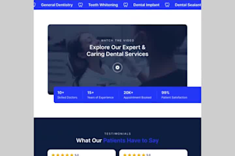 design medical websites for dentist, nurses, pharmacy, or clinic