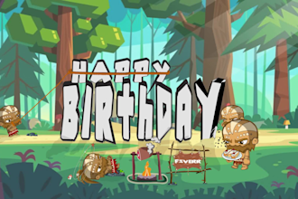 create cartoon happy birthday videos