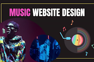 design music website for musicians,artists,dj, record label