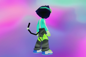 make retro low poly characters in ps1 style