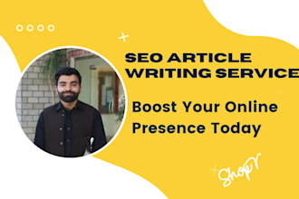 write engaging blog posts and SEO friendly articles