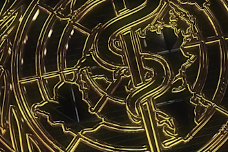 create this 3d metal gold or silver logo reveal