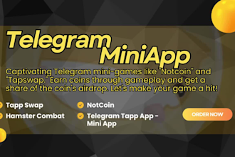 develop telegram mini app like tapswap or notcoin