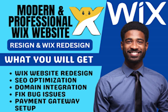 create wix website design redesign wix website development wix custom developer
