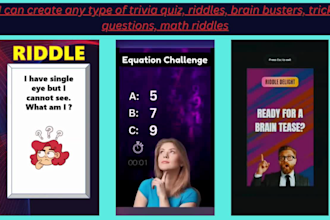 do trivia quiz riddle video editing for youtube and tiktok