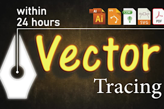 expert recreate logo, vector tracing manually, vector files