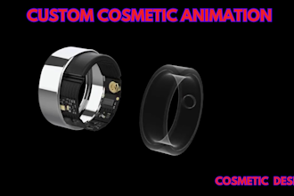 do 3d cosmetic animation, 3d cosmetic modeling, 3d product animation, rendering