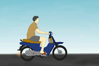 make simple 2d cartoon animation video